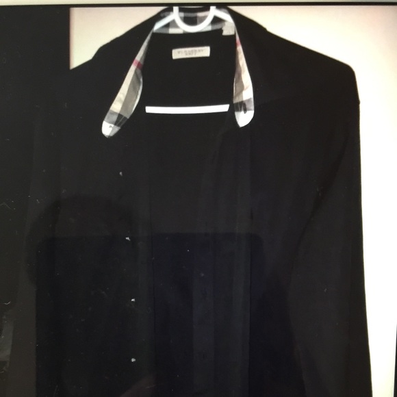 COPY - Burberry Brit Men Black Shirt Authenic - Picture 2 of 3